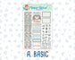 Kit 0245 - 1.5" Wide Column - Weekly Kit - December - Vintage Christmas  - For Vertical & Hourly Planners