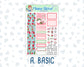 Kit 0276 - 1.5" Wide Column - Weekly Kit - July - Melon Crush  - For Vertical & Hourly Planners