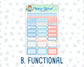 Kit 0268 - 1.5" Wide Column - Weekly Kit - June - Sea Sweeties  - For Vertical & Hourly Planners
