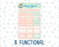 Kit 0278 - 1.5" Wide Column - Weekly Kit - August - Oops, All Peaches  - For Vertical & Hourly Planners