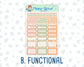 Kit 0233 - 1.5" Wide Column - Weekly Kit - September - Cinnamon Days  - For Vertical & Hourly Planners