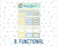 Kit 0274 - 1.5" Wide Column - Weekly Kit - July - Sunny Lemon Shore  - For Vertical & Hourly Planners