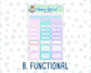 Kit 0230 - 1.5" Wide Column - Weekly Kit - August - School Daze  - For Vertical & Hourly Planners