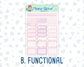 Kit 0253 - 1.5" Wide Column - Weekly Kit - February - Rosy Daydreams  - For Vertical & Hourly Planners