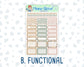 Kit 0243 - 1.5" Wide Column - Weekly Kit - November - Boho Autumn  - For Vertical & Hourly Planners