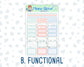 Kit 0251 - 1.5" Wide Column - Weekly Kit - January - Pine & Paws  - For Vertical & Hourly Planners