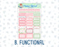 Kit 0276 - 1.5" Wide Column - Weekly Kit - July - Melon Crush  - For Vertical & Hourly Planners