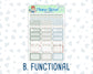 Kit 0245 - 1.5" Wide Column - Weekly Kit - December - Vintage Christmas  - For Vertical & Hourly Planners