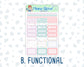 Kit 0225 - 1.5" Wide Column - Weekly Kit - July - Carnival Joy  - For Vertical & Hourly Planners