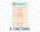 Kit 0241 - 1.5" Wide Column - Weekly Kit - November - Pumpkin Latte  - For Vertical & Hourly Planners