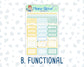 Kit 0227 - 1.5" Wide Column - Weekly Kit - July - Lemon Grove  - For Vertical & Hourly Planners