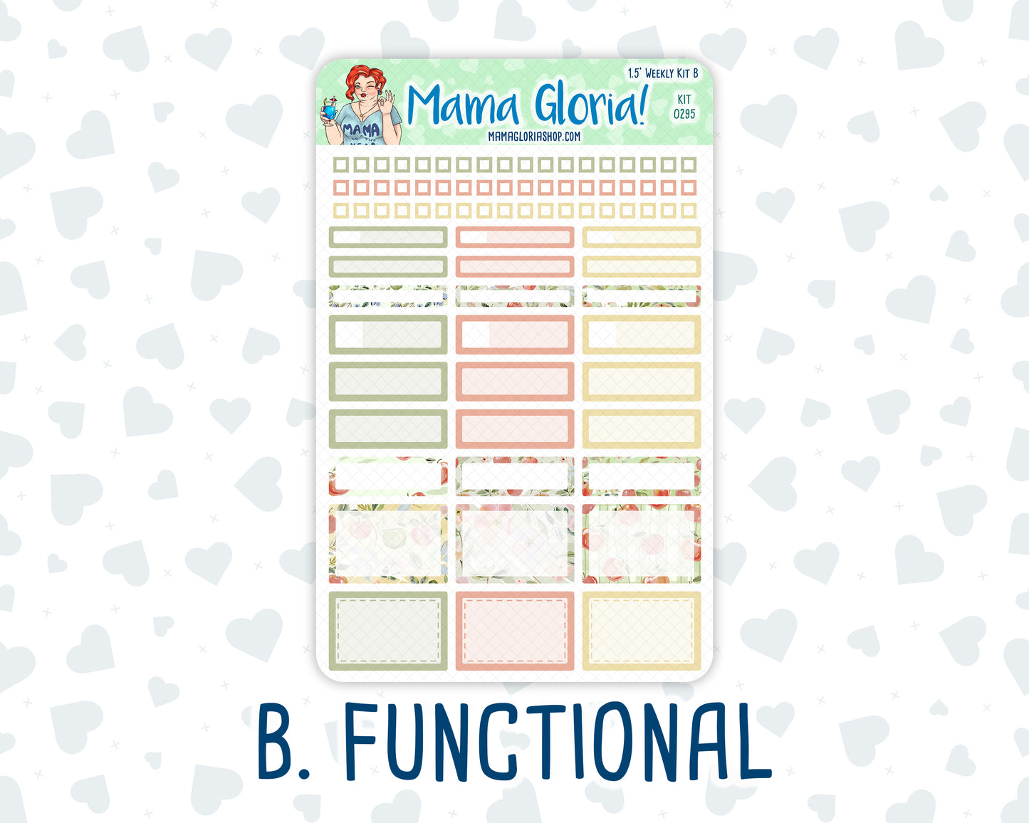 Kit 0295 - 1.5" Wide Column - Weekly Kit - September - Apple Harvest  - For Vertical & Hourly Planners