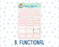 Kit 0297 - 1.5" Wide Column - Weekly Kit - October - Pink Spell  - For Vertical & Hourly Planners