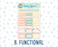 Kit 0271 - 1.5" Wide Column - Weekly Kit - June - Strawberry Shore  - For Vertical & Hourly Planners