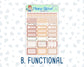 Kit 0298 - 1.5" Wide Column - Weekly Kit - October - Velvet Bloom  - For Vertical & Hourly Planners