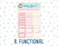 Kit 0254 - 1.5" Wide Column - Weekly Kit - February - Valentine Village  - For Vertical & Hourly Planners