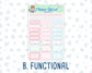 Kit 0246 - 1.5" Wide Column - Weekly Kit - December - Gingerbread Sweets  - For Vertical & Hourly Planners