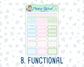 Kit 0262 - 1.5" Wide Column - Weekly Kit - April - Spring Puffs  - For Vertical & Hourly Planners