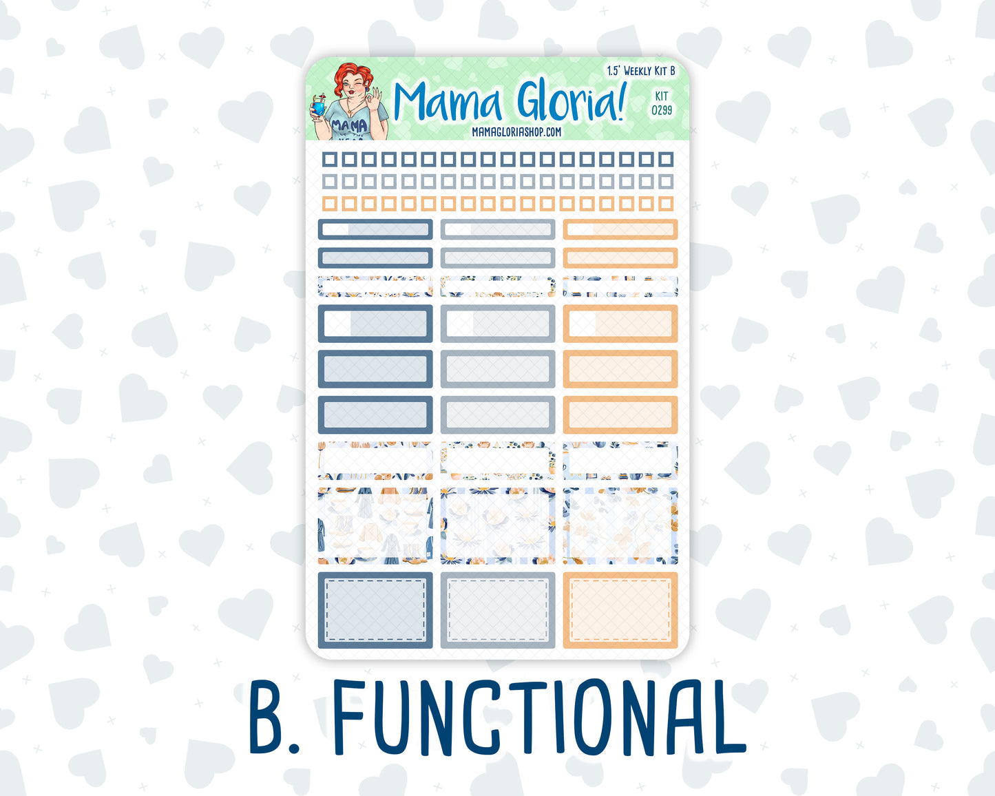 Kit 0299 - 1.5" Wide Column - Weekly Kit - October - Book Nook  - For Vertical & Hourly Planners