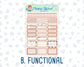 Kit 0296 - 1.5" Wide Column - Weekly Kit - September - Coffee Break  - For Vertical & Hourly Planners