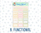 Kit 0280 - 1.5" Wide Column - Weekly Kit - Half Past Six In August  - For Vertical & Hourly Planners