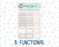 Kit 0293 - 1.5" Wide Column - Weekly Kit - September - Fleur de Provence  - For Vertical & Hourly Planners