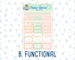 Kit 0228 - 1.5" Wide Column - Weekly Kit - August - Just Peachy  - For Vertical & Hourly Planners