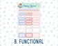Kit 0273 - 1.5" Wide Column - Weekly Kit - July - Americana In Bloom  - For Vertical & Hourly Planners