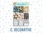Kit 0248 - 1.5" Wide Column - Weekly Kit - January - Midnight Countdown  - For Vertical & Hourly Planners