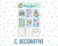 Kit 0221 - 1.5" Wide Column - Weekly Kit - June - Gone Fishing  - For Vertical & Hourly Planners