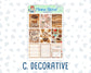 Kit 0296 - 1.5" Wide Column - Weekly Kit - September - Coffee Break  - For Vertical & Hourly Planners