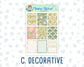 Kit 0280 - 1.5" Wide Column - Weekly Kit - Half Past Six In August  - For Vertical & Hourly Planners