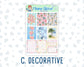 Kit 0270 - 1.5" Wide Column - Weekly Kit - June - Beachside Bliss  - For Vertical & Hourly Planners