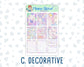 Kit 0252 - 1.5" Wide Column - Weekly Kit - February - Tokyo Candy Cloud  - For Vertical & Hourly Planners