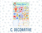 Kit 0269 - 1.5" Wide Column - Weekly Kit - June - Dolce Mare  - For Vertical & Hourly Planners