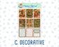 Kit 0242 - 1.5" Wide Column - Weekly Kit - November - Cottage Autumn  - For Vertical & Hourly Planners