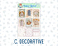 Kit 0293 - 1.5" Wide Column - Weekly Kit - September - Fleur de Provence  - For Vertical & Hourly Planners