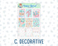 Kit 0246 - 1.5" Wide Column - Weekly Kit - December - Gingerbread Sweets  - For Vertical & Hourly Planners