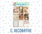 Kit 0298 - 1.5" Wide Column - Weekly Kit - October - Velvet Bloom  - For Vertical & Hourly Planners