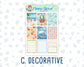 Kit 0222 - 1.5" Wide Column - Weekly Kit - June - Beach Day  - For Vertical & Hourly Planners