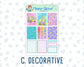 Kit 0230 - 1.5" Wide Column - Weekly Kit - August - School Daze  - For Vertical & Hourly Planners