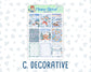 Kit 0247 - 1.5" Wide Column - Weekly Kit - December - Snow Day Adventures  - For Vertical & Hourly Planners