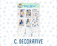 Kit 0299 - 1.5" Wide Column - Weekly Kit - October - Book Nook  - For Vertical & Hourly Planners