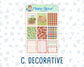 Kit 0231 - 1.5" Wide Column - Weekly Kit - August - Backyard BBQ  - For Vertical & Hourly Planners