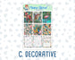 Kit 0275 - 1.5" Wide Column - Weekly Kit - July - Tropical Safari Blush  - For Vertical & Hourly Planners