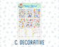 Kit 0279 - 1.5" Wide Column - Weekly Kit - August - Not Ready For School  - For Vertical & Hourly Planners