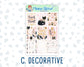 Kit 0297 - 1.5" Wide Column - Weekly Kit - October - Pink Spell  - For Vertical & Hourly Planners