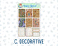 Kit 0243 - 1.5" Wide Column - Weekly Kit - November - Boho Autumn  - For Vertical & Hourly Planners