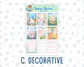 Kit 0262 - 1.5" Wide Column - Weekly Kit - April - Spring Puffs  - For Vertical & Hourly Planners