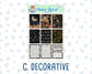 Kit 0238 - 1.5" Wide Column - Weekly Kit - October - Starry Autumn Nights  - For Vertical & Hourly Planners